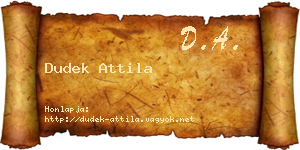 Dudek Attila névjegykártya